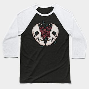 Rose and skull Baseball T-Shirt